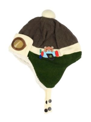 Baby Pilot Brown Earflap Beanie