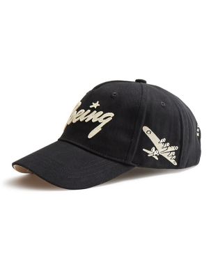 Boeing Applique Black Cap