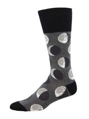 Many Moons Gray Socks