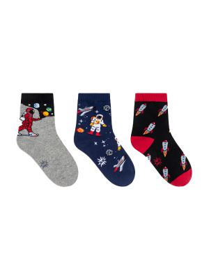 Youth Space Socks Pack of 3