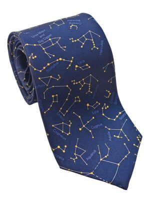 Blue and Yellow Constellations Tie