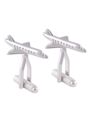 Silver Private Jet Cufflinks