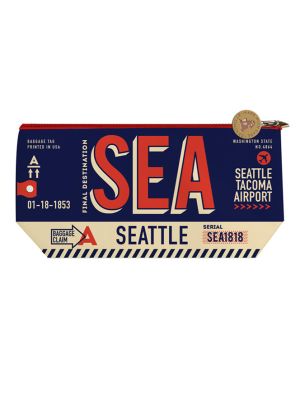 Seattle Luggage Tag Pouch Navy