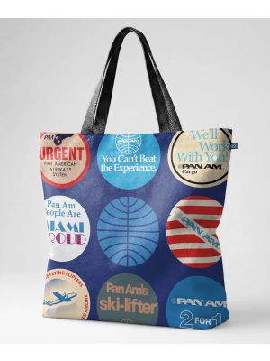 Pan Am Circles Badge Tote Bag