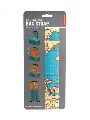 World Map Tag-Along Bag Strap