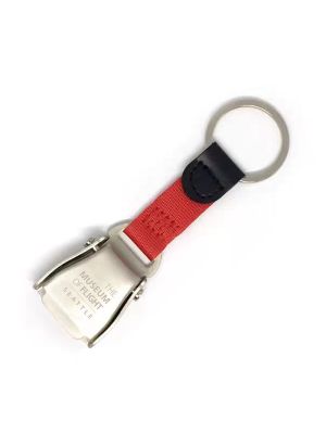 The Museum of Flight Red Seatbelt Keychain