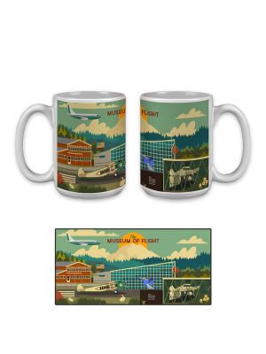 The Museum of Flight Campus 15oz White Mug