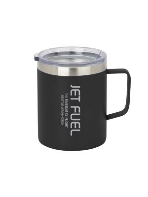 Jet Fuel 12oz Black Campfire Mug with Lid