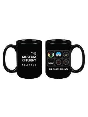 Pilot's Six-Pack 15oz Black Mug