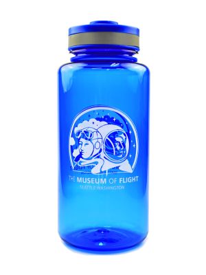 Aviator and Astronaut Blue Water Bottle
