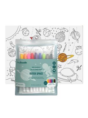 Outer Space Coloring and Doodle Mat