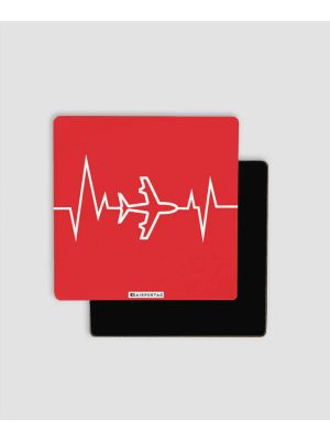 Airplane Heartbeat Magnet