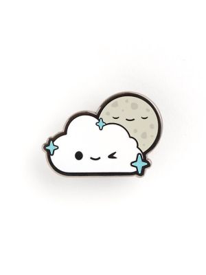 Cloud and Moon Enamel Pin