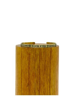 Walk the Earth Eyes Turned Skyward Brass Cuff