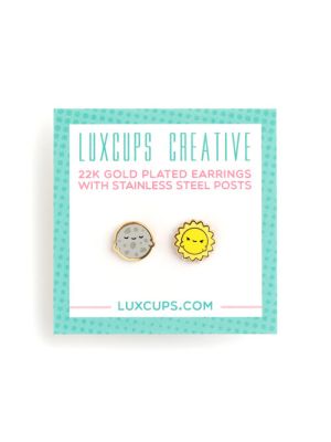 Luna and Sol Enamel Earrings