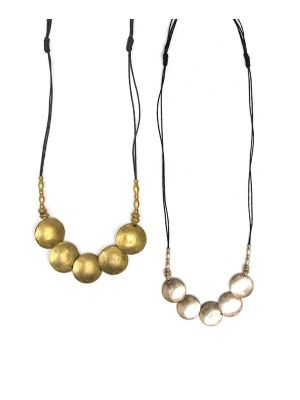Silver Full Moon Artillery Necklace