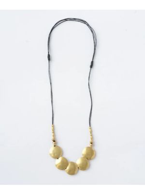 Brass Full Moon Artillery Necklace