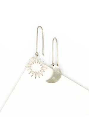 Silver Cosmic Drop Earrings
