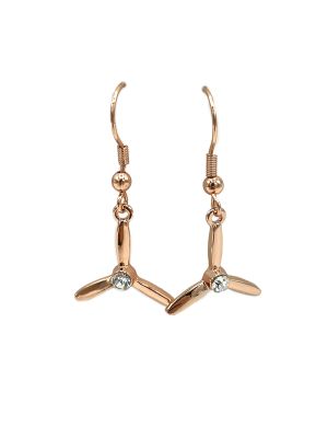 Three Blade Propeller Earrings