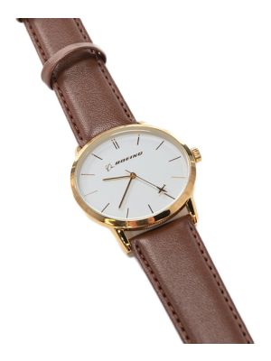 Boeing Women's Gold Rotating Airplane Watch