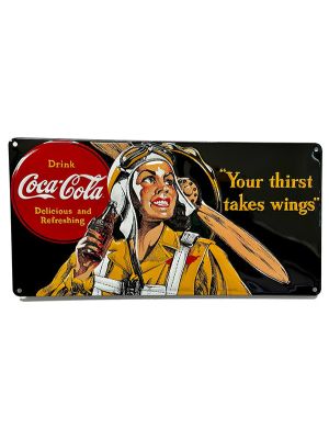 Coke Aviator Your Thirst Takes Wings Sign
