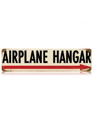 Airplane Hangar Arrow Sign