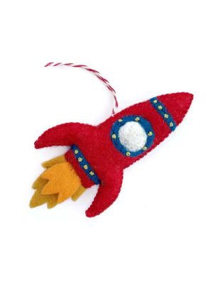 Rocket Felt Wool Ornament