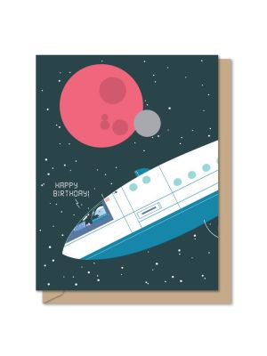 Out of World Tri-Fold Birthday Card