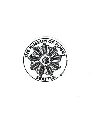 The Museum Of Flight Le Rhône Engine Sticker