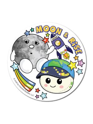 Rise and Moon Buddy Sticker