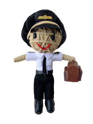 Airline Pilot Girl String Doll