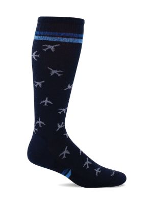 In Flight Navy Compression Socks