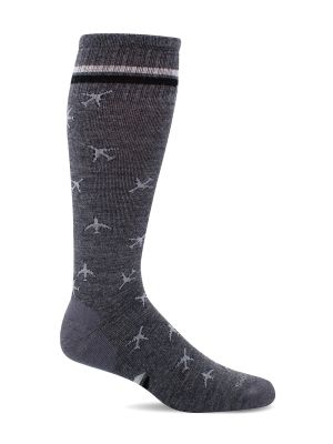 In Flight Charcoal Compression Socks