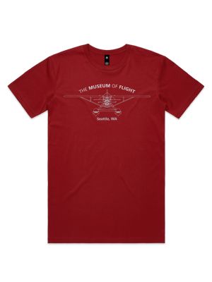The Museum of Flight Floatplane Cardinal Red Tee