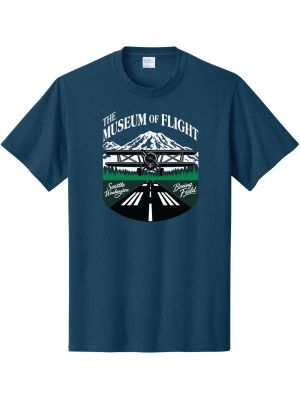 The Museum of Flight Mt. Rainier Blue Tee