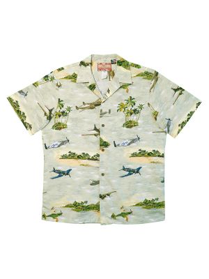 Khaki Tropical Fighters Hawaiian Shirt