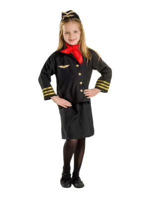 Kids Flight Attendant Costume Set 
