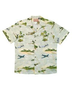 Khaki Tropical Fighters Hawaiian Shirt