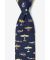 Navy Blue Vintage Warplanes Silk Tie
