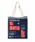 Seattle Luggage Tag Square Tote Bag