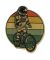 Astronaut Biking Bamboo Wood Sticker