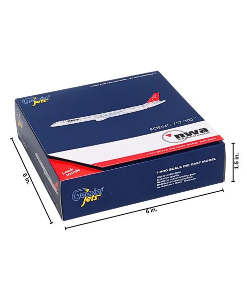 Northwest 757-300 REG#N587NW 1:400 Model