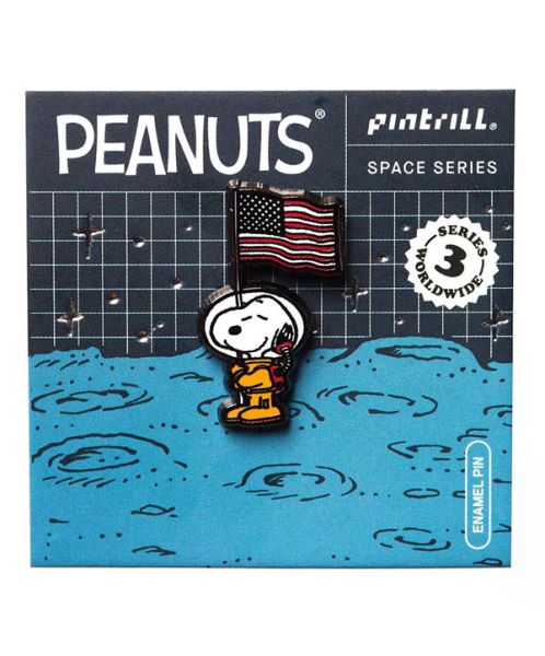 Snoopy Astronaut Flag Pin