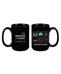 Pilot's Six-Pack 15oz Black Mug