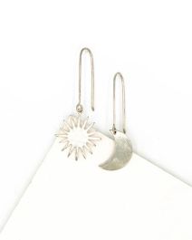 Silver Cosmic Drop Earrings