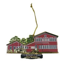 Boeing Red Barn Brass Ornament