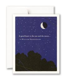 A Good Heart Sun and the Moon Shakespeare Notecard