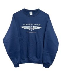 Museum of Flight Compass Wings Logo Navy Sweatshirt