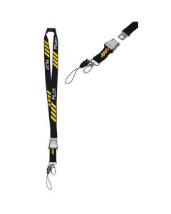 Yellow Pilot Stripes Buckle Lanyard