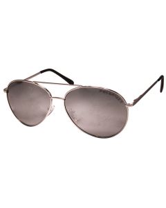 Silver Polarized Aviator Sunglasses
